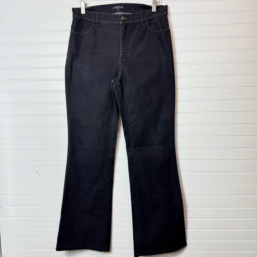 Lafayette 148 New York Women Bootcut Black Jeans Size 8